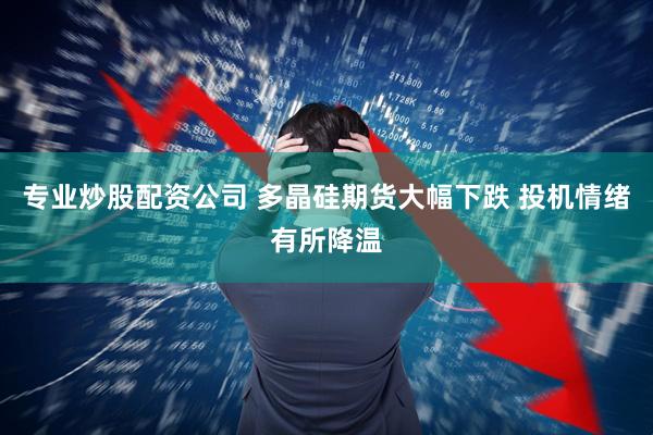 专业炒股配资公司 多晶硅期货大幅下跌 投机情绪有所降温